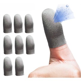 APN Shop (apnshop) Finger Sack for Gaming, Silver Fiber Fabric, FPS Sound Game Pro, High Sensitivity, Yubisaku (8 Pieces), Super Sensitive Yubisaku, Finger Sack for Smartphones, Games, Finger Sacks