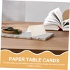 Ciieeo 50pcs Multi Function Paper Place Cards with Gold Dot
