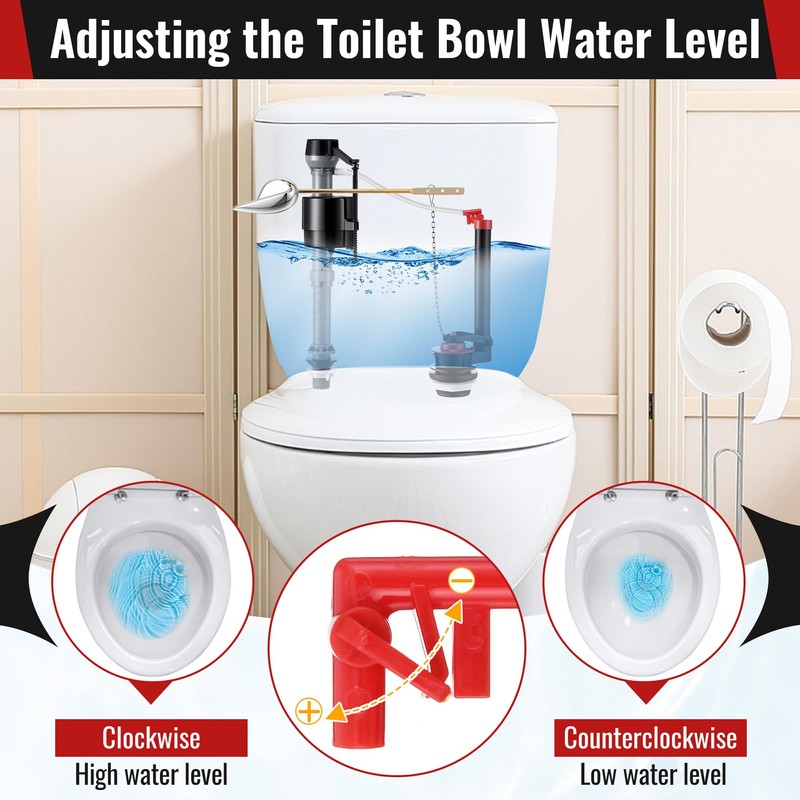 Gulfmew 2 Inch Toilet Flusher Replacement Kit, Toilet Flusher Repair