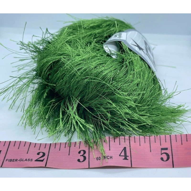 Grass Green Extra Long Eyelash Yarn Ice Luxurious Fun Fur