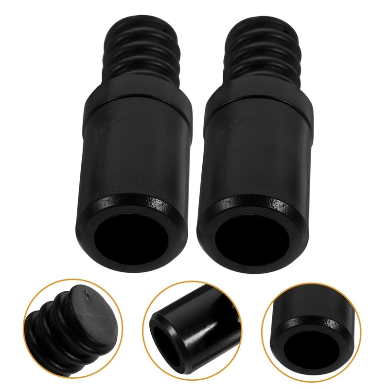 Mobestech 2pcs Replacement Threaded Handle Tips for Broom Poles Extension