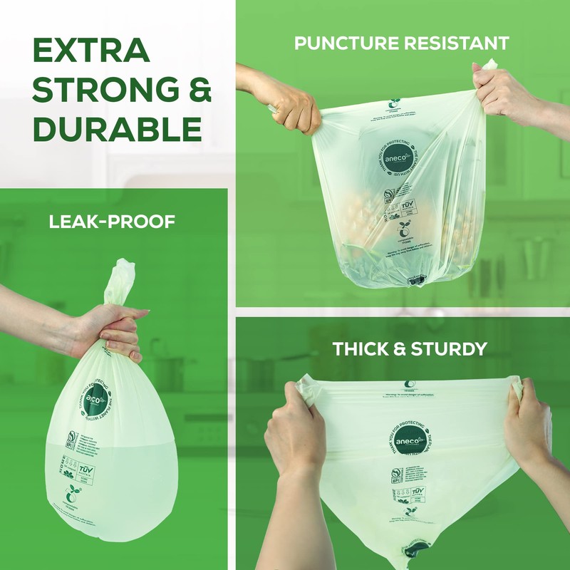 (Include 10 Bonus Bags) ANECO 100% Compostable Waste Bags 2.6