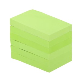 PATIKIL 3 x 2 Inch Fluorescent Sticky Notes, 6 Pack Colorful Self-Stick Note Pads 100 Sheets/Pad Memo Post for Home Office Business, Green