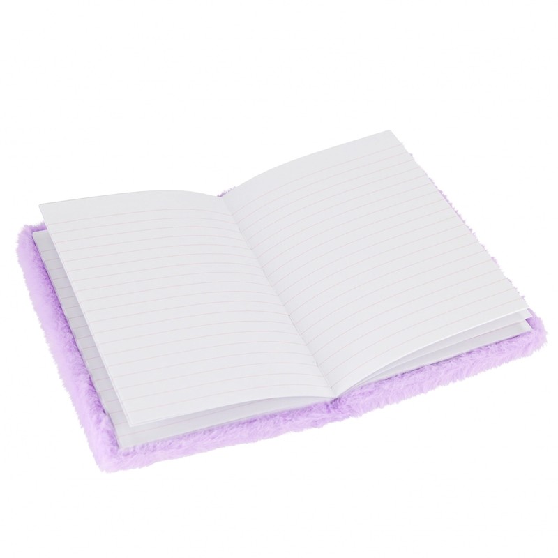 Kitten Plush Notebook/Diary with Padlock+Logo Pen, Lined A6