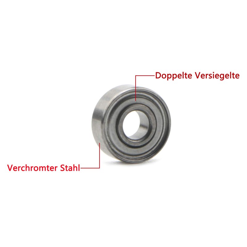 Unxuey 10pcs 3x8x3mm Steel Deep Groove Ball Bearings Longboard Model