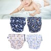 4 Pcs Reusable Cloth Diapers Easy to Set Up Washable