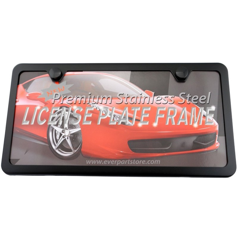 Premium UV Resistant Slim Style Stainless Steel License Plate Frame