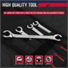 SEDY 4-Piece Flare Nut Wrench Set, Offset End Spanner Metric