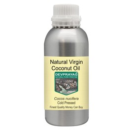 Devprayag Natural Virgin Coconut Oil (Cocos nucifera) Cold Pressed 630ml (21 oz)