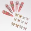 Butterfly Nail Charms Shiny Alloy Butterfly Nail Art Charms for