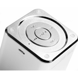 MusicMan Mini Soundstation (MP3 Player, Stereo Lautsprecher, Line In Funktion, SD/microSD Kartenslot) silber
