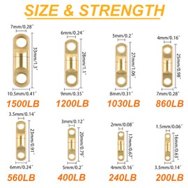 JOGFFDE Heavy Swivels Saltwater Fishing Swivels 200-1500LB Wind On Swivels High Strength Stainless Swivel Connector Tackle for Tuna Shark Sea Ocean Fishing