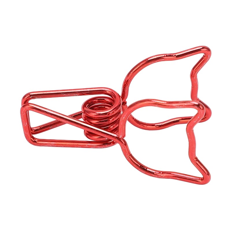 100Pcs Kitten Binder Clips Cute Animal Style Strong Clamping Hollow