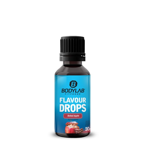 Bodylab24 Flavour Drops 30 ml Baked Apple, Calorie Free, Sugar Free & Fat-free Aroma Drops, Flavdrops for Sweetening Food, Coffee Syrup, Flavour Drops without Artificial Colours