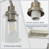 LOUSACE 2 Light Brushed Nickel Bathroom Vanity Track Light Fixtures