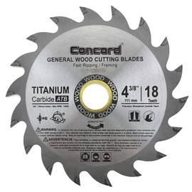 Concord Blades WCB0438T018HP 4-3/8-Inch 18 Teeth TCT General Purpose Hard & Soft Wood Saw Blade