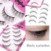 5 Pairs Eyelash Set - Natural Volume Effect Eyelashes (Black)