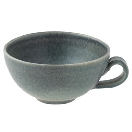 Marui Pottery MR-3-4409 Shigaraki Ware Hechimon Soup Cup, Capacity: Approx. 12.8 fl oz (380 ml), Black Celadon, Blue