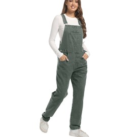 Mars Guard Jean Bib Overalls for Women Denim Baggy Overall Ladies Loose Fit Fashion Casual Relaxed Jumpsuit with Pockets