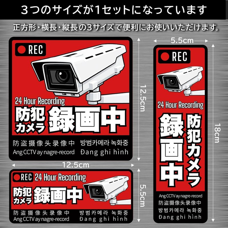 Security Camera Sticker Sticker (Supervised by Former Police Officer) Sensor