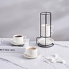 YOLIFE 2.5oz Porcelain Stackable Espresso Cups with Saucers and Metal