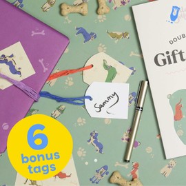 Dog Gift Wrap - 6 Luxury Double Side Sheets of Dogs Wrapping Paper - Quality Birthday, Christmas or Special Occasion Gift Wrap For Dog Lovers & Dogs (Pup Power)