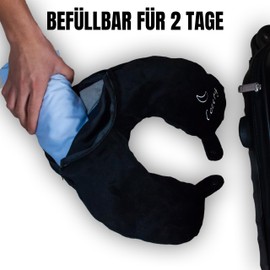 Cozery Travel Pillow - Comfortable Aeroplane Neck Pillow Fillable with Clothes for Travel, Soft Washable Cushion Cover, Flight Gadget to Save Hand Luggage, Suitable for 2 Days Travel Accessories