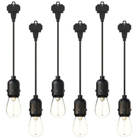 GOODSMANN Low Voltage Outdoor String Lights 6PK LED Replacement Hanging Light Bulbs 12V AC 2W Weatherproof Vintage Bulbs for Decorative Patio Festival Gecoration - Warm White