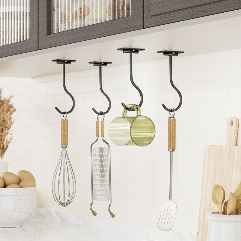 Adhesive Banana Hanger Under Cabinet: Sticky Banana Hooks Under Counter,