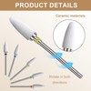 5 Piece Ceramic Nail Drill Set in Corn Shape, Professional