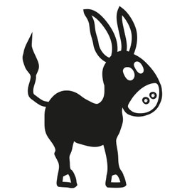 Stemplino® Maxi Stamp L - Donkey Motif - 35 mm Diameter - Wooden Stamp Children's Stamp Bullet Journal Stamp with Donkey Motif Donkey Stamp