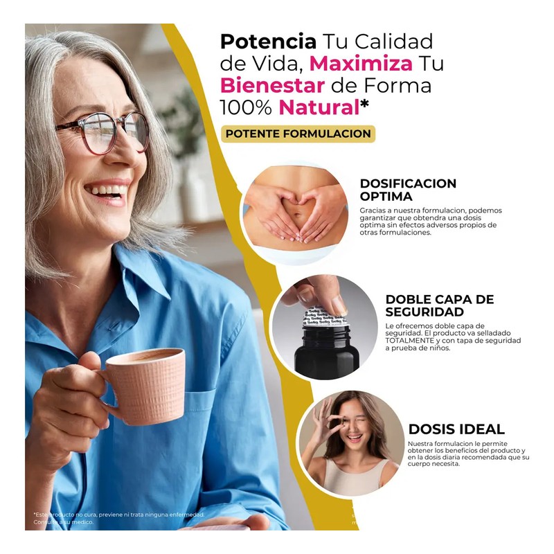 BioHerb Coenzima Q10 Vitamina E, C y Curcuma 100 Puro
