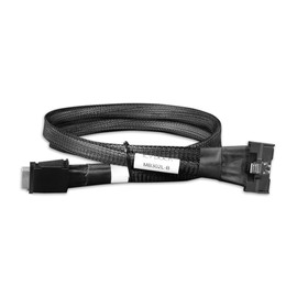 ICY DOCK MB302L-B Data Cable - 1x MCIO SFF-TA-1016 8i to 2x OCuLink SFF-8611 4i Length 50 cm