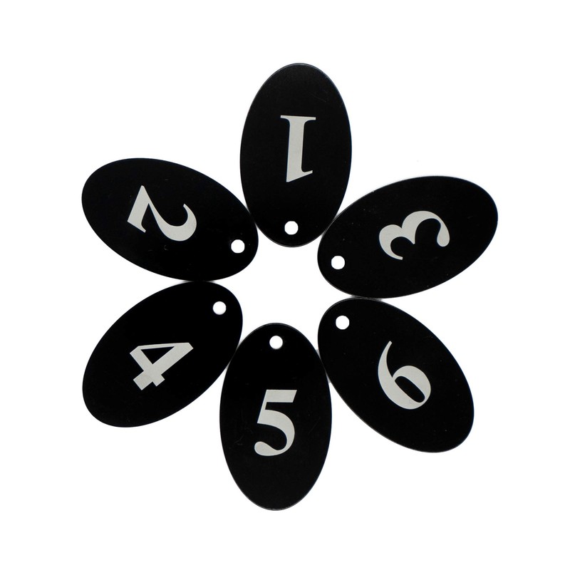 StayMax Aluminum Alloy Oval Number Tag Key Tag with Key