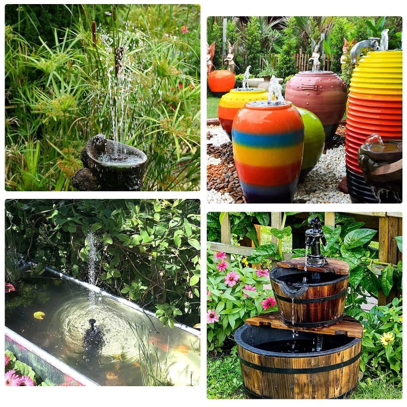 AISITIN DIY Solar Water Pump Kit for Water Feature Outdoor