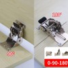 Zicojia 2PCS 0-90-180 Degree Self-Locking Folding Hinge Table Legs Silver