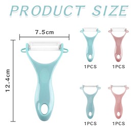 Set of 2 Ceramic Peelers and 2 Stainless Steel Peelers, Home Kitchen Tools, Peeler Tools, Vegetable and Fruit Peeler