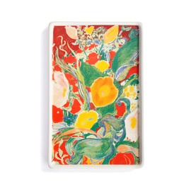 Demdaco + ArtLifting Original Art Floral Stripes Stoneware Small Tray