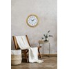Bulova C5005 Wooden Atomic Analog Wall Clock | Automatically Sets