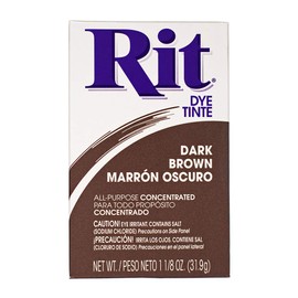All Purpose Concentrated Rit Dye Powder Single Pack for Clothing, Décor, and Crafts – Dark Brown