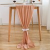 CHUQING Table Runner Rose Gold Chiffon 70 cm x 3