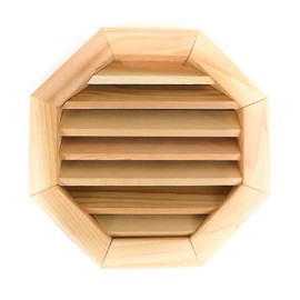 Miller Shingle Premium Octagon Clear Cedar Vent, Flush Mount - 12 inch x 12 inch