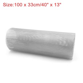 uxcell 40"x13" Car Grille Mesh Aluminum Alloy Car Grille Mesh Sheet Grid Universal Body Bumper Rhombic Grill Mesh Hole 3x6mm Silver