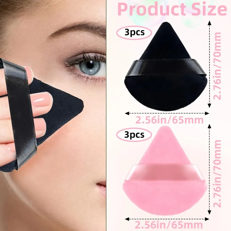 Maquillaje En Polvo Puff Tkyzms Con Forma De Triángulo, Jueg