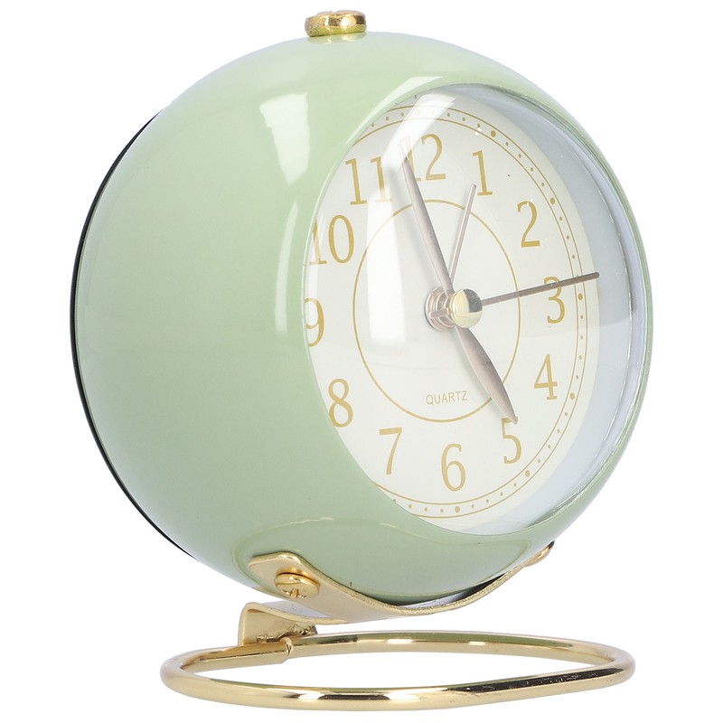Alarm Clock Silent Non Ticking Metal Paint Power Saving Eye