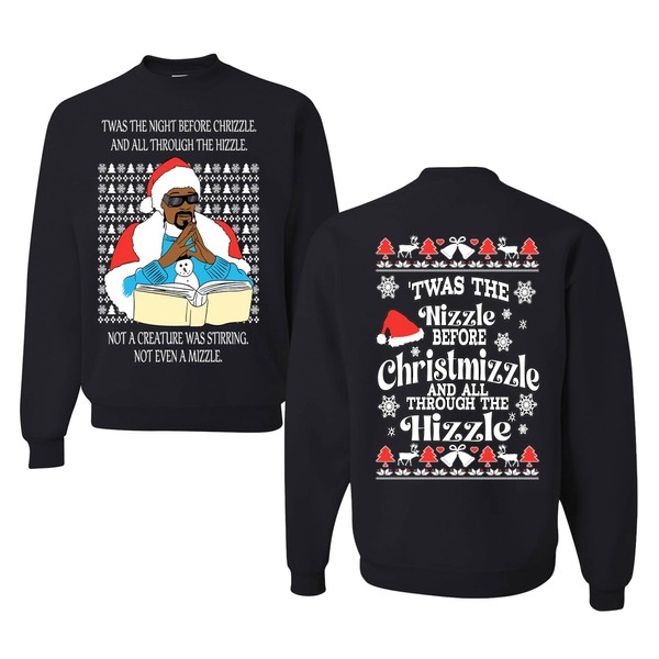 wild custom apparel Twas the Nizzle Before Chrismizzle Not A
