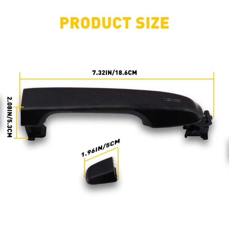 OXILAM Exterior Door Handle Rear For 2012-2017 Toyota Camry Rear