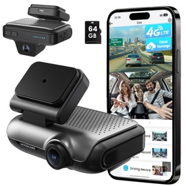 4G LTE Dash Cam, Dual 2K Dash Cam Front and Inside, Car Security Camera with Remote Live View, 24/7 Sentry Mode, GPS, IR Night Vision, Two-Way Audio, App Alerts, Cloud/SD Storage, OBD Cable Included