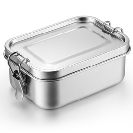 Umigy Stainless Steel Bento Box 550ml Metal Lunch Box Food Storage Containers Metal Lunch Container, Lockable Clips to Leak Proof, Reusable Dishwasher Safe Lunch Snack Boxes for Work, School