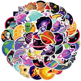 50PCS Stickers for Animal Planet,Planet Stickers,Teens Boys and Girls Sticker Pack Vinyl Skateboard Guitar Door Laptop Luggage Car Bike Water Bottle Birthday Party Supplies Stickers